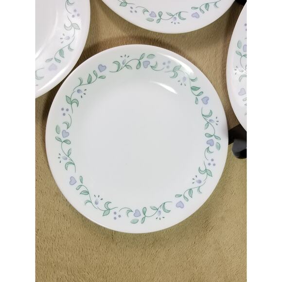 Corelle by Corning Country Cottage Bread Plate 6 3/4' Green Leaf Made in USA - Picture 6 of 15